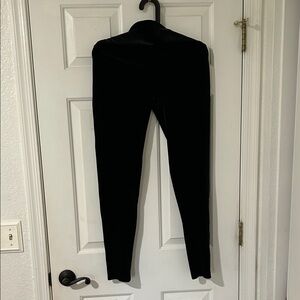 SPANX Black Velvet Leggings - High-Waist Sleek Fit
